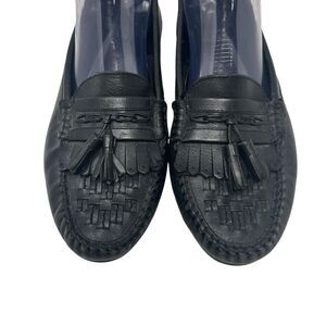 Nunn Bush Black Leather Tassel Loafers Mens Size 8.5 Slip On Shoes